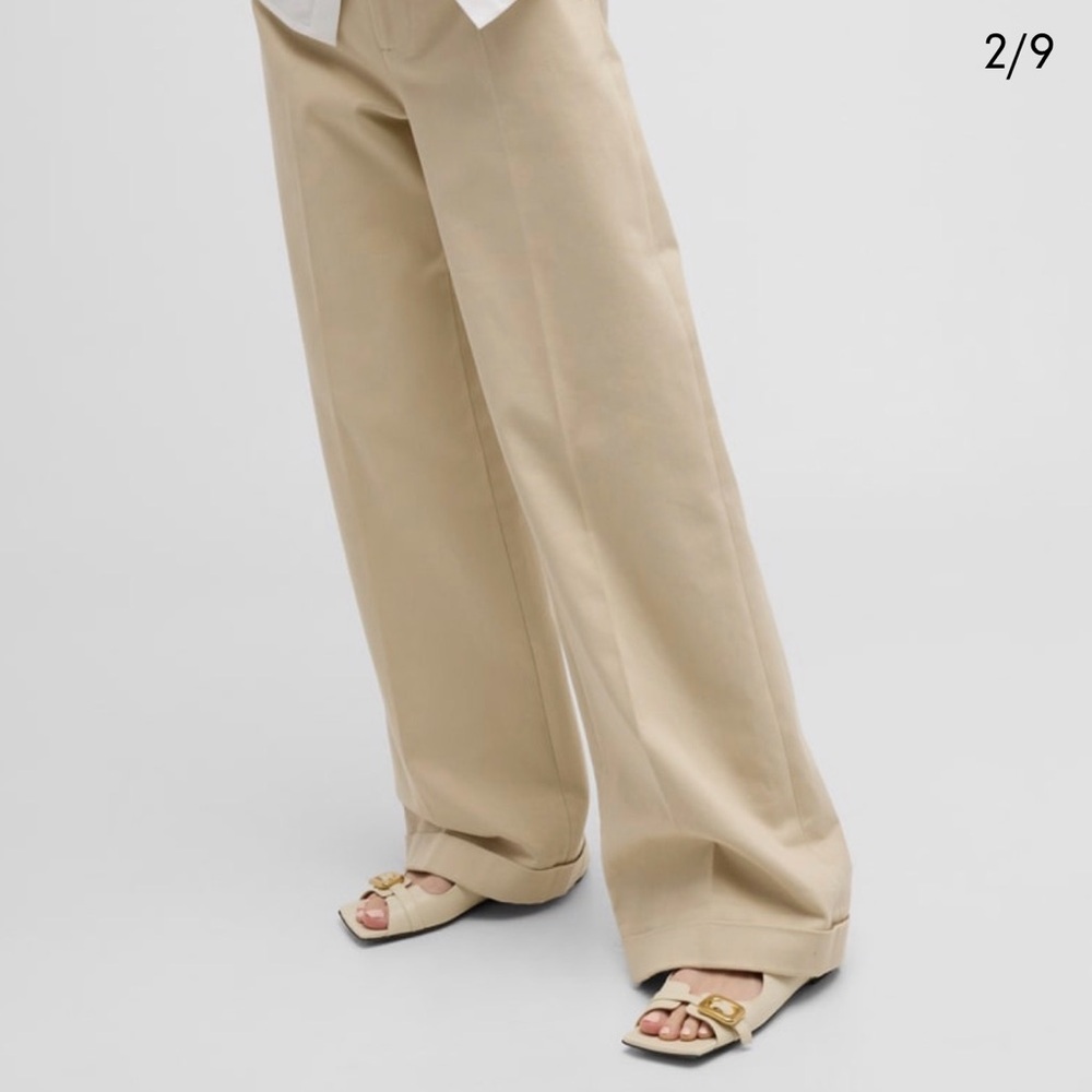 Bottega Veneta Cream Mules with Gold Buckles - Picture 9 of 9